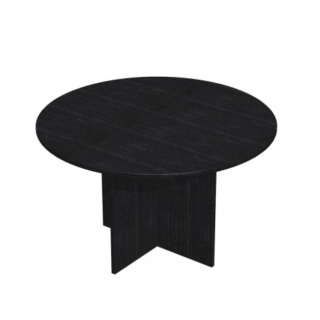 Tavolo riunione Easy - 4 posti - diametro 120 cm - altezza 72 cm - nero venato