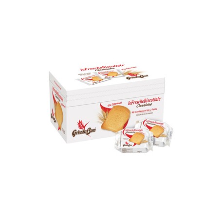 Le Fresche Biscottate - GrissinBon - multipack da 48 monoporzioni (15 gr cad)