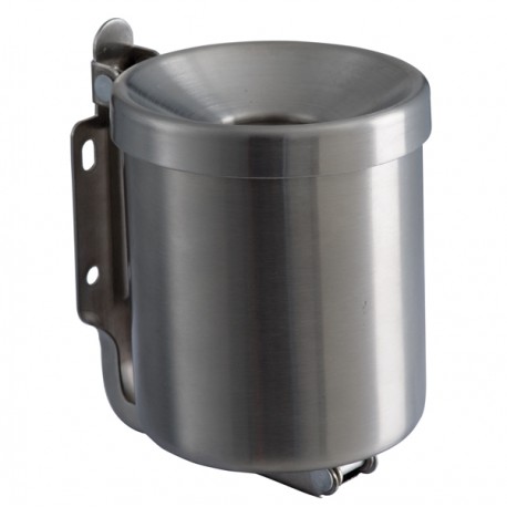 Posacenere murale Nido - diametro 13,5 cm - H 11 cm - 0,5 L - acciaio inox - Medial