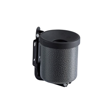 Posacenere murale Nido - diametro 9,5 cm - H 13,5 cm - 0,5 L - metallo verniciato - silver punteggiato - Medial