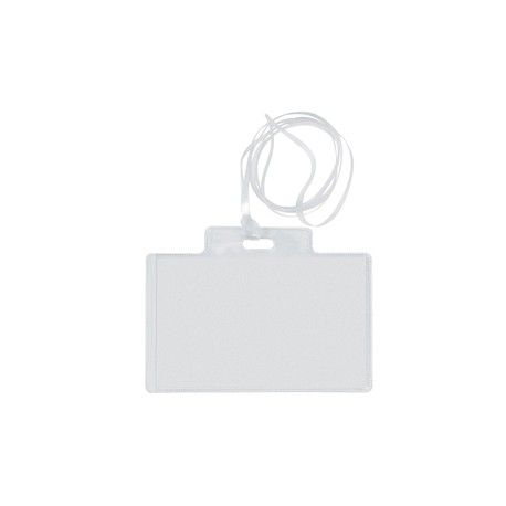 Portanome Pass 3EC - con cordoncino trasparente - 9,5 x 6 cm - PVC - Sei Rota - conf. 10 pezzi