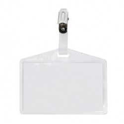 Portanome Pass 3P - clip in metallo - senza cartoncino - 9,5 x 6 cm - PP - buccia - Sei Rota - conf. 10 pezzi