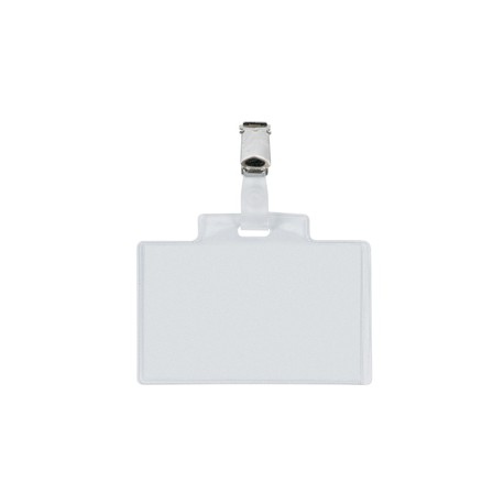 Portanome Pass 3E - 9,5 x 6 cm - metallo - con clip - Sei Rota - conf. 10 pezzi