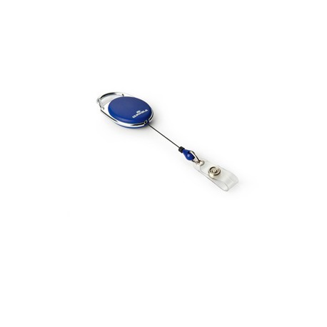 Chiocciola YO-YO Style per portabadge - blu - filo retrattile 80 cm - Durable - conf. 10 pezzi