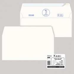 Busta a sacco Kami Strip - senza finestra - 11 x 23 cm - 100 gr - carta riciclata FSC® - bianco - Pigna - conf. 500 pezz