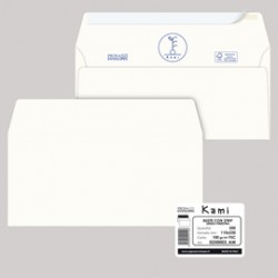 Buste bianche Kami - in carta riciclata - senza finestra - 110x230 mm - 100 gr - Pigna - conf. 500 pezzi