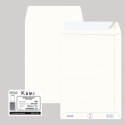 Busta a sacco Kami Strip - 22,9 x 32,4 cm cm - 100 gr - carta riciclata FSC - bianco - Pigna Envelopes - conf. 500 pezzi