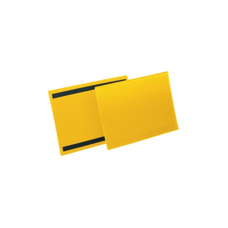 Buste identificative magnetiche - A4 orizzontale - giallo - Durable - conf. 50 pezzi