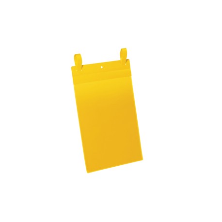 Buste identificative - con fascette di aggancio - A4 verticale - giallo - Durable - conf. 50 pezzi