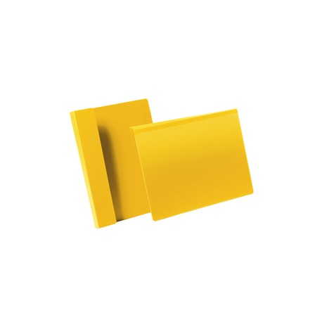 Buste identificative - con aletta pieghevole -  A4 orizzontale - giallo - Durable - conf. 50 pezzi