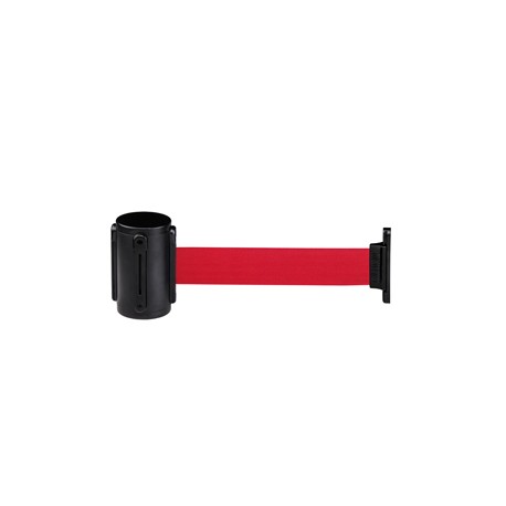 Segnapercorso murale Alfa Mural - nero - diametro 6 cm - con nastro rosso da 200 cm - Medial