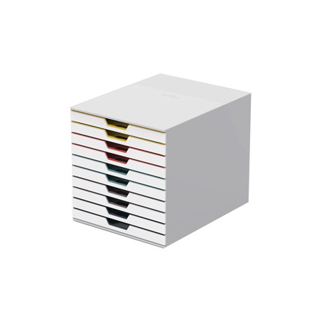 Cassettiera Varicolor - 28 x 35,6 x 29,2 - 10 cassetti - Durable