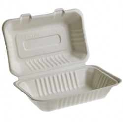 Vaschette Sandwich Take Away Bio - 25,1 x 16,2 cm - Leone - conf. 50 pezzi