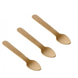 Cucchiaini in legno - 9,5 cm - Leone - conf. 48 pezzi