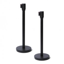 Colonnina segnapercorso - nero - con nastro nero 250 cm