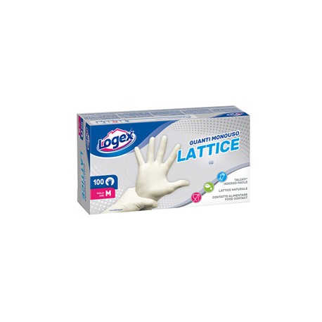 Guanti monouso in lattice - tg. M - Logex Professional - scatola 100 pezzi