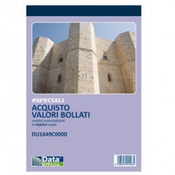 Blocco distinta acquisto carte valori - 50/50 copie autoricalcanti - 21,5 x 14,8 cm -DU1649C0000 - Data Ufficio