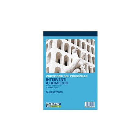 Blocco interventi a domicilio del cliente - 50/50 copie autoric. - 21,5 x 14,8 cm - DU16577C000 - Data Ufficio