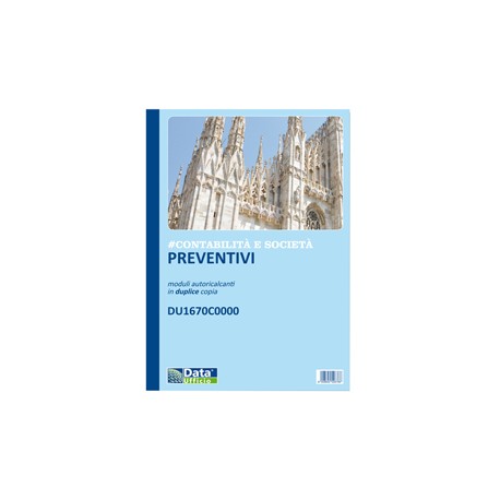 Blocco preventivi ContabilitA' e SocietA' - 50/50 copie autoric. - f.to 29,7 x 21,5 cm - DU1670C0000 - Data Ufficio