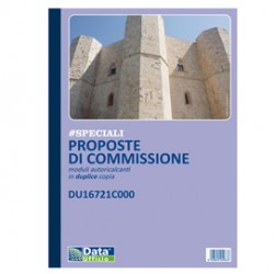 Blocco proposto commissione - 50/50 copia autoricopiante - 29,7 x 21,5 cm - DU16721C000 - Data Ufficio