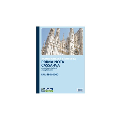 Blocco prima nota cassa/IVA - 50/50 copie autoricalcanti - 29,7 x 21,5 cm - DU1680C0000 - Data Ufficio