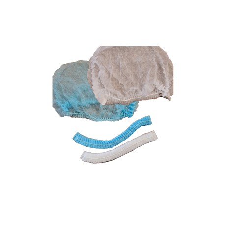 Cuffie tonde monouso - in PP - tg. unica - azzurro - conf. 100 pezzi