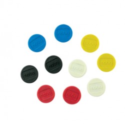 Magneti - Ø24 mm - colori assortiti - Nobo - conf. 10 pezzi