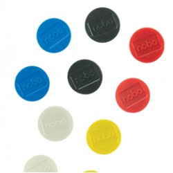 Magneti - Ø38 mm - colori assortiti - Nobo - conf. 10 pezzi