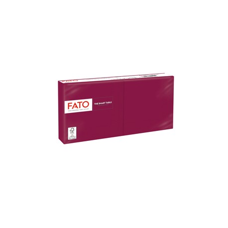 Tovagliolo - carta - 24 x 24 cm - 2 veli - bordeaux - Fato - conf. 100 pezzi