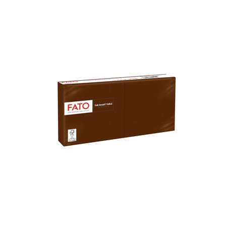 Tovagliolo - carta - 24 x 24 cm - 2 veli - cioccolato - Fato - conf. 100 pezzi