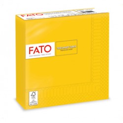 Tovaglioli di carta - 33x33 cm - 2 veli - giallo - Fato - conf. 50 pezzi