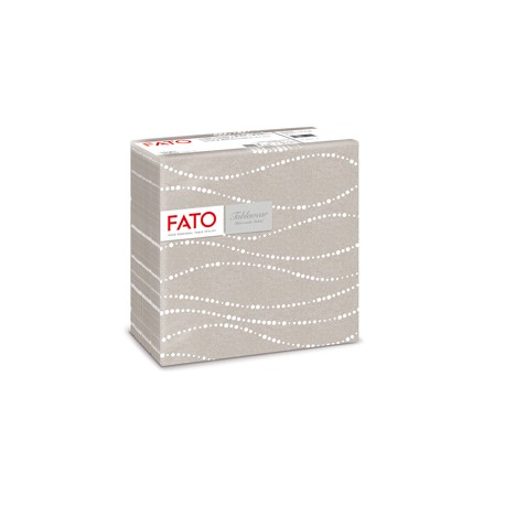 Tovagliolo linea AirLaid - carta - 40 x 40 cm - perla / tortora - Fato - conf. 50 pezzi
