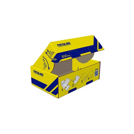 Scatola spedizioni Postal Box® - M - 34 x 24 x 12 cm - giallo/blu - Blasetti