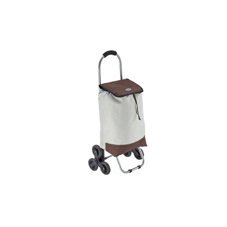 Trolley spesa Trio - 25 L - beige / noce - King Collection