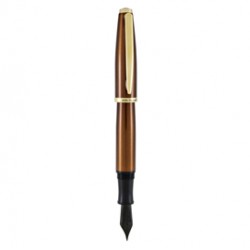 Penna stilografica Aldo Domani - punta M - fusto tabacco - Monteverde