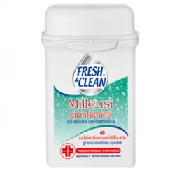Salviette disinfettanti antibatteriche milleusi - Fresh&Clean - barattolo da 40 pezzi