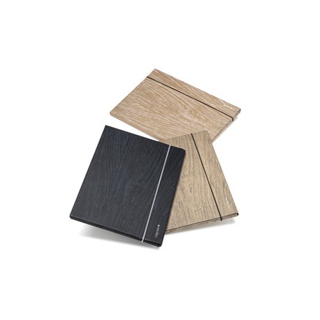 Cartella 3 lembi Wood - 25x35x1 cm - colori assoriti - Colorosa