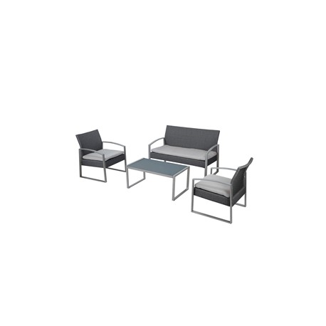 Salotto Alicante - bianco/grigio - Garden Friend - set 4 elementi