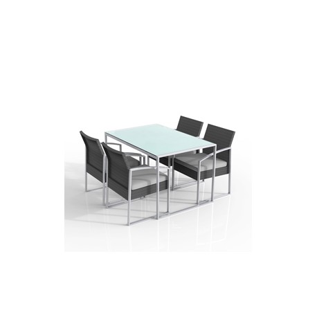 Set pranzo Bilbao - nero/grigio - Garden Friend - set 5 elementi