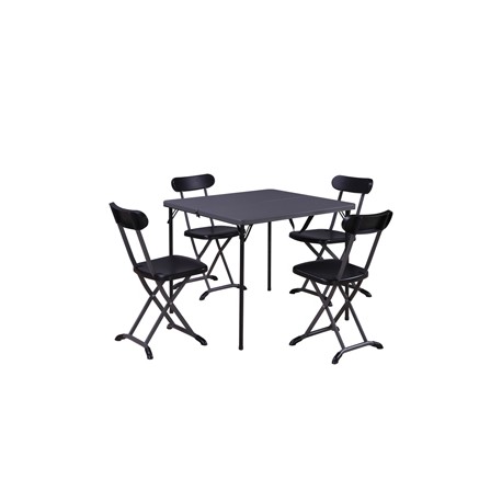Set pranzo Horeca - pieghevole - antracite - Garden Friend - set 5 elementi