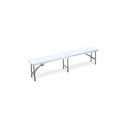 Panca Horeca - pieghevole - 44 x 30 x 183 cm - acciaio/HDPE - bianco - Garden Friend