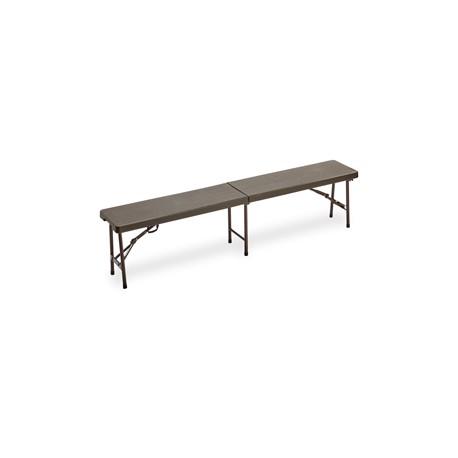 Panca Horeca - pieghevole - 44 x 30 x 183 cm - acciaio/HDPE - noce - Garden Friend