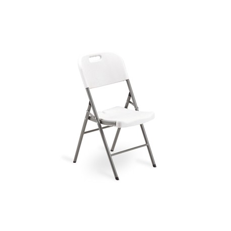 Sedia Horeca - pieghevole - 88 x 50 x 45 cm - acciaio/HDPE - bianco - Garden Friend