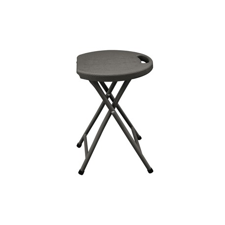 Sgabello Horeca - pieghevole - 44 x 30 x 30 cm - acciaio/HDPE - noce - Garden Friend