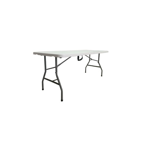Tavolo Horeca - pieghevole - 74 x 76 x 183 cm - acciaio/HDPE - bianco - Garden Friend