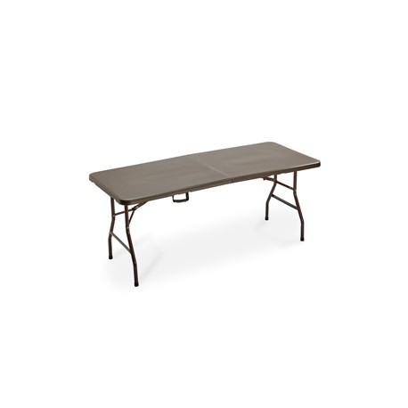 Tavolo Horeca - pieghevole - 74 x 76 x 183 cm - acciaio/HDPE - noce - Garden Friend