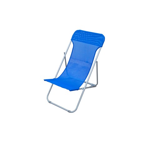 Sdraio pieghevole Beach - 70 x 72 x 45 cm - acciaio verniciato/texilene - blu - Garden Friend