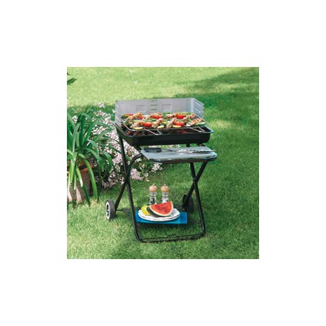 Barbecue Clic Clac - pieghevole - 84 x 60 x 80 cm - acciaio - nero - Garden Friend