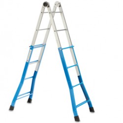 Scala telescopica Everest - 4+4 gradini - acciaio - X-Robust