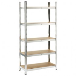 Scaffale - 5 ripiani - 180 x 40 x 90cm - metallo/MDF - X-Robust